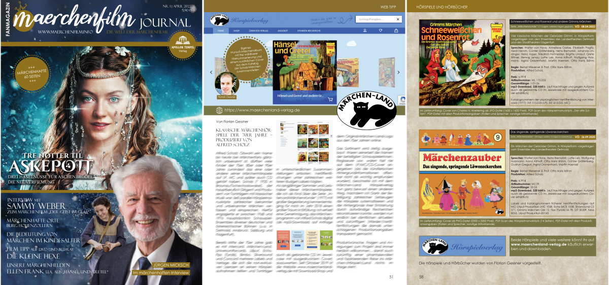 Hinweis - Fanmagazin Märchenfilm Journal