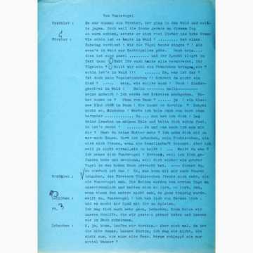 Produktbild Manuskript - Vom Fundevogel - Märchen-Land Hörspielverlag